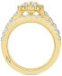 ფოტო #4 პროდუქტის Certified Diamond Pear Halo Bridal Set (2 ct. t.w.) in 18K White, Yellow or Rose Gold