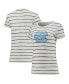 Фото #2 товара Women's White North Carolina Tar Heels Ideal Stripe Tri-Blend T-shirt