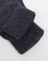 ASOS DESIGN touch screen gloves in polyester in charcoal grey