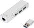Фото #1 товара HUB USB Digitus 1x RJ-45 + 3x USB-A 3.0 (DA-70250-1)