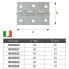 OLCESE RICCI 80x50x1.5 mm Stainless Steel Booklet Hinge