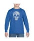 Фото #2 товара Child Rock n Roll Skull - Boy's Word Art Long Sleeve T-Shirt