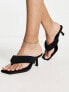 Фото #4 товара Stradivarius slip on kitten heel in black