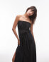 Фото #4 товара Topshop tie front bandaeu dress in black