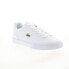 Фото #5 товара Lacoste Lerond Pro Bl 23 1 Cma Mens White Leather Lifestyle Sneakers Shoes