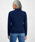 Фото #2 товара Petite Mock-Neck Cotton Long-Sleeve T-Shirt, Created for Macy's