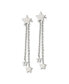 ფოტო #3 პროდუქტის Stainless Steel Polished Stars Dangle Earrings