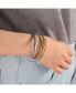 ფოტო #4 პროდუქტის Three Tone Triple Strand Snake Wide Bangle Twisted Bracelet Bands Set Interlocking Stretch Bracelets Gold Plated Stainless Steel Fits 8 to 8.5 inch