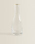 Bohemia crystal bottle with gold rim