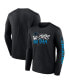 ფოტო #2 პროდუქტის Men's Black Carolina Panthers Hometown Collection Sweep Long Sleeve T-shirt