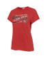 ფოტო #2 პროდუქტის Women's Scarlet Distressed San Francisco 49ers Pep Up Frankie T-shirt