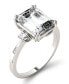ფოტო #1 პროდუქტის Moissanite Emerald Engagement Ring (3-3/4 ct. tw.) in 14k White Gold