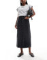 Фото #3 товара & Other Stories denim maxi column skirt in black wash