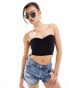 Фото #1 товара ASOS DESIGN bandeau crop top with twist bust in black