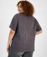 ფოტო #2 პროდუქტის Trendy Plus Size Butterfly Short-Sleeve T-Shirt