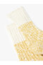 Soket Çorap Kalın Dokulu Kırçıllı Renk Bloklu