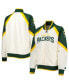 Фото #1 товара Women's White, Green Green Bay Packers Overtime Raglan Full-Zip Track Jacket