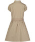 ფოტო #2 პროდუქტის Little Girls Uniform Belted Poplin Shirt Dress