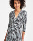 ფოტო #4 პროდუქტის Women's Printed Wrap-Style Dress