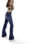 Фото #1 товара Weekday Nova low waist slim bootcut jeans with gathered leg in azur blue