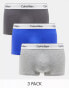 Calvin Klein cotton stretch trunks 3 pack in multi Разноцветный, S - W28-31 - фото #1