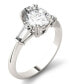 ფოტო #1 პროდუქტის Moissanite Oval Engagement Ring (2-1/2 ct. tw. Diamond Equivalent) in 14k White Gold