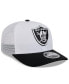 Фото #2 товара Men's White/Black Las Vegas Raiders 2024 NFL Training Camp 9SEVENTY Trucker Hat