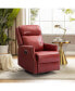 Marilia Genuine Leather Swivel Recliner with Nailhead Trims