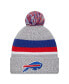 Фото #1 товара Men's Heather Gray Buffalo Bills Cuffed Knit Hat with Pom