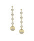 Dangle Dipped Gold and Crystal Earrings