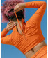 Фото #9 товара Women's Lydia Long Sleeve Bikini Top with Cutout