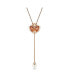 Фото #3 товара Swarovski shell, White, Rose Gold-Tone Idyllia Y Pendant Necklace