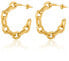 Fashion gold plated earrings circles