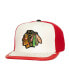 Фото #1 товара Mitchell Ness Men's White/Red Chicago Blackhawks Day One Snapback Hat