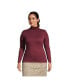 Фото #1 товара Plus Size Lightweight Fitted Long Sleeve Turtleneck Tee