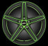 Oxigin 18 Concave neon green polish matt 9x20 ET15 - LK5/120 ML76.9