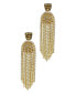 14K Gold-Tone Plated Deco-Inspired Crystal Cascade Earrings