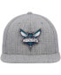 ფოტო #3 პროდუქტის Men's Heathered Gray Charlotte Hornets 2.0 Snapback Hat