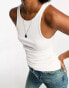 ONLY ribbed tank top in white