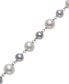 ფოტო #3 პროდუქტის Gray & White Cultured Freshwater Pearl (5-6mm & 7-8mm) Bracelet in Sterling Silver (Also in Pink & White Cultured Freshwater Pearl), Created for Macy's