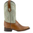 Фото #2 товара Ferrini Santa Fe Square Toe Cowboy Mens Brown, Green Casual Boots 12871-55