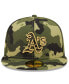 Фото #2 товара Men's Camo Oakland Athletics 2022 Armed Forces Day On-Field 59Fifty Fitted Hat