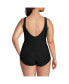 Фото #3 товара Plus Size Texture Soft Cup Tugless Sporty One Piece Swimsuit