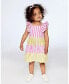 ფოტო #2 პროდუქტის Girl Striped Seersucker Dress Bubble Gum Pink - Child