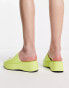 Monki chunky flatform slider sandal in lime green