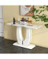 White Glossy Bar Table for Living Room, Bedroom, Office