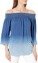 Фото #1 товара Топ однотонный Karen Kane Ombre с открытыми плечами 247163 синий для женщин