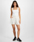 Фото #3 товара Women's High Rise Linen Blend Shorts, Created for Macy's