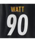 ფოტო #2 პროდუქტის Women's Fanatics Branded T.J. Watt Black Pittsburgh Steelers Player Icon Name and Number Pullover Hoodie