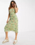 Фото #1 товара Emory Park floral print halter midi dress in green